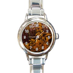 Goldenrod Version Ii Round Italian Charm Watch by okhismakingart