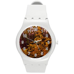 Goldenrod Version Ii Round Plastic Sport Watch (m) by okhismakingart