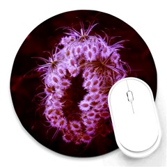 Purple Closing Queen Annes Lace Round Mousepads by okhismakingart