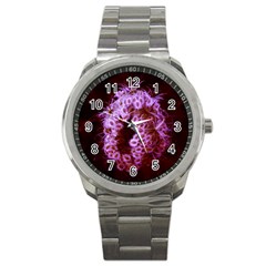 Purple Closing Queen Annes Lace Sport Metal Watch by okhismakingart