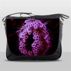 Purple Closing Queen Annes Lace Messenger Bag by okhismakingart