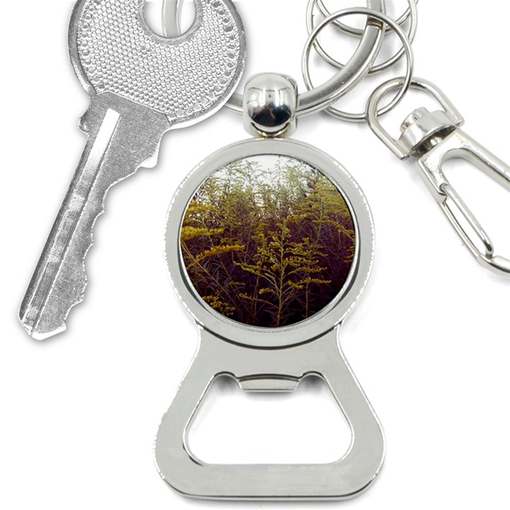 Purple and Yellow Goldenrod Bottle Opener Key Chains