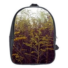 Purple And Yellow Goldenrod School Bag (large) by okhismakingart