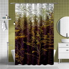 Purple And Yellow Goldenrod Shower Curtain 48  X 72  (small)  by okhismakingart