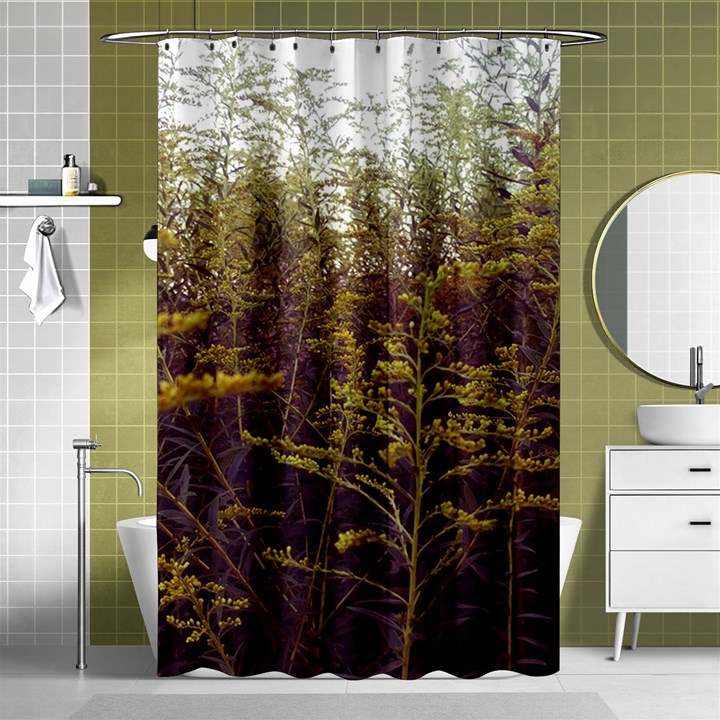 Purple and Yellow Goldenrod Shower Curtain 48  x 72  (Small) 