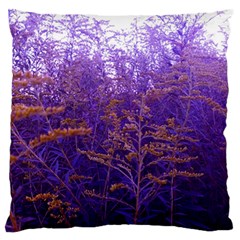 Yellow And Blue Goldenrod Large Flano Cushion Case (two Sides) by okhismakingart