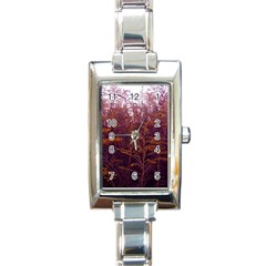 Red And Yellow Goldenrod Rectangle Italian Charm Watch by okhismakingart