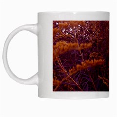 Red And Yellow Goldenrod White Mugs by okhismakingart