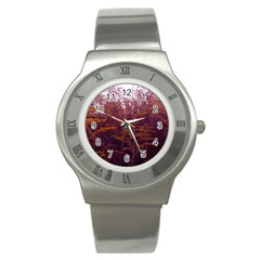 Red And Yellow Goldenrod Stainless Steel Watch