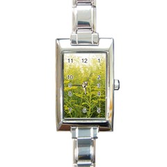 Yellow Goldenrod Rectangle Italian Charm Watch by okhismakingart