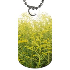 Yellow Goldenrod Dog Tag (one Side) by okhismakingart