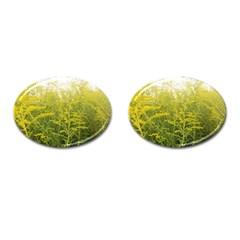 Yellow Goldenrod Cufflinks (oval) by okhismakingart