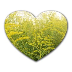 Yellow Goldenrod Heart Mousepads by okhismakingart