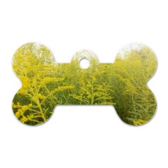 Yellow Goldenrod Dog Tag Bone (two Sides) by okhismakingart