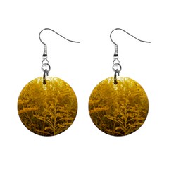 Gold Goldenrod Mini Button Earrings