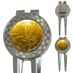 Gold Goldenrod 3-in-1 Golf Divots by okhismakingart