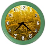 Gold Goldenrod Color Wall Clock Front