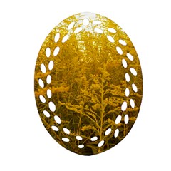 Gold Goldenrod Ornament (oval Filigree) by okhismakingart