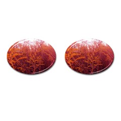 Red Goldenrod Cufflinks (oval)