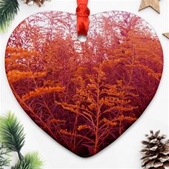 Red Goldenrod Heart Ornament (two Sides) by okhismakingart