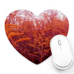 Red Goldenrod Heart Mousepads by okhismakingart