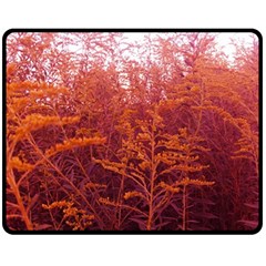 Red Goldenrod Fleece Blanket (medium)  by okhismakingart