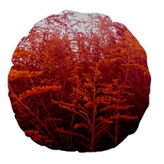 Red Goldenrod Large 18  Premium Round Cushions by okhismakingart