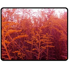 Red Goldenrod Double Sided Fleece Blanket (medium)  by okhismakingart