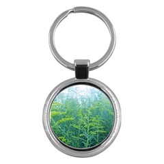 Turquoise Goldenrod Key Chains (round)  by okhismakingart