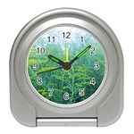 Turquoise Goldenrod Travel Alarm Clock Front