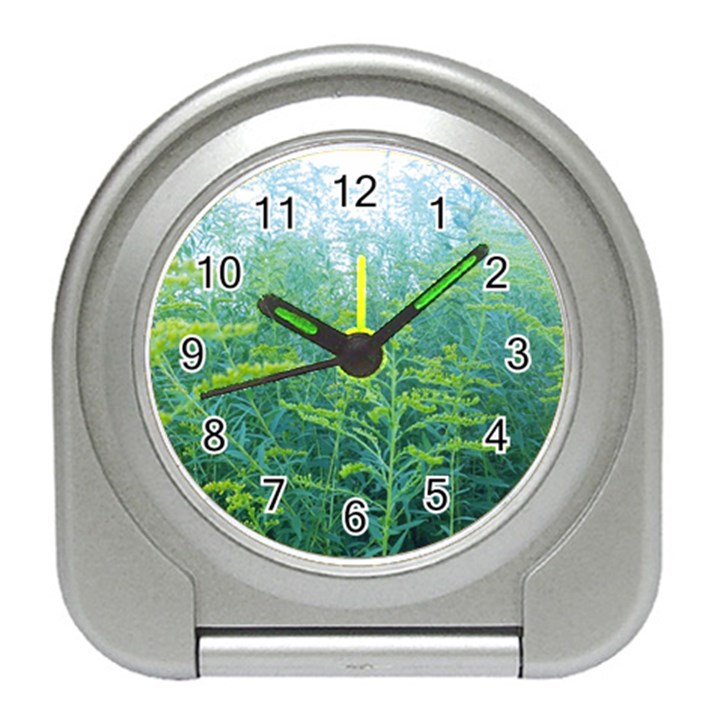 Turquoise Goldenrod Travel Alarm Clock