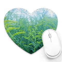 Turquoise Goldenrod Heart Mousepads by okhismakingart