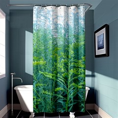 Turquoise Goldenrod Shower Curtain 36  X 72  (stall)  by okhismakingart