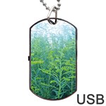 Turquoise Goldenrod Dog Tag USB Flash (One Side) Front