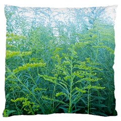 Turquoise Goldenrod Large Cushion Case (two Sides) by okhismakingart