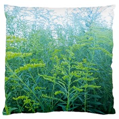 Turquoise Goldenrod Standard Flano Cushion Case (one Side) by okhismakingart