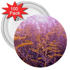 Pink Goldenrod 3  Buttons (100 Pack)  by okhismakingart