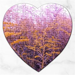 Pink Goldenrod Jigsaw Puzzle (heart) by okhismakingart