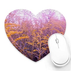 Pink Goldenrod Heart Mousepads by okhismakingart