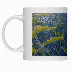 Blue Goldenrod White Mugs by okhismakingart