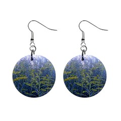 Blue Goldenrod Mini Button Earrings by okhismakingart