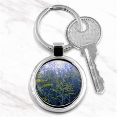 Blue Goldenrod Key Chains (round)  by okhismakingart