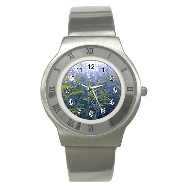 Blue Goldenrod Stainless Steel Watch