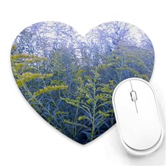 Blue Goldenrod Heart Mousepads by okhismakingart