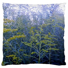 Blue Goldenrod Large Cushion Case (one Side) by okhismakingart