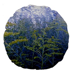 Blue Goldenrod Large 18  Premium Round Cushions by okhismakingart