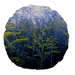 Blue Goldenrod Large 18  Premium Flano Round Cushions by okhismakingart