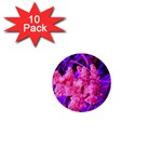 Pink and Blue Sideways Sumac 1  Mini Buttons (10 pack)  Front