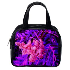 Pink And Blue Sideways Sumac Classic Handbag (one Side) by okhismakingart