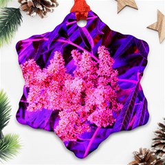 Pink And Blue Sideways Sumac Ornament (snowflake) by okhismakingart